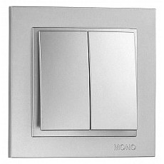Выключатель двухклавишный mono electric despina 102-212125-102
